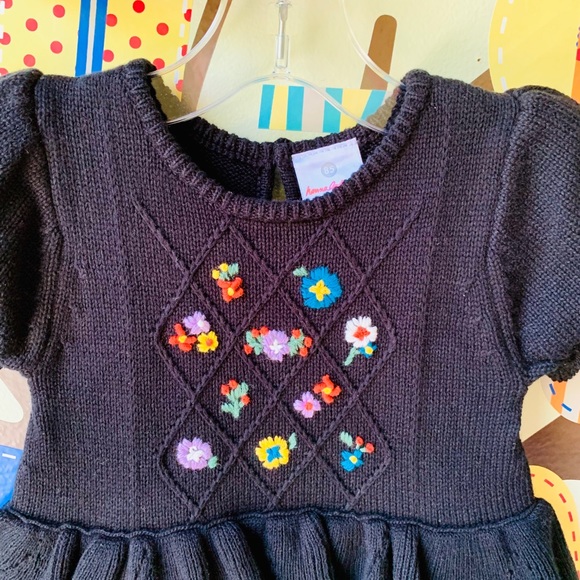 Hanna Andersson Hand Embroidered Dress & Beret EUC Christmas Holiday - Picture 2 of 6